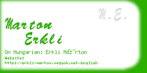 marton erkli business card